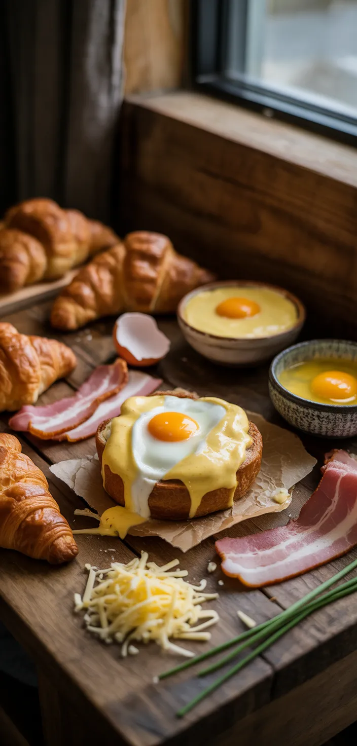 Ingredients photo for Eggs Benedict Croissant Casserole Recipe