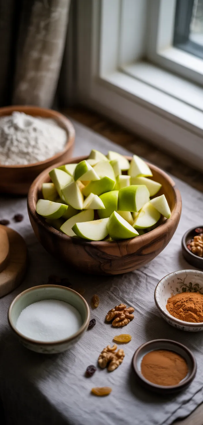 Ingredients photo for Mom's Best Apple Cake Recipe