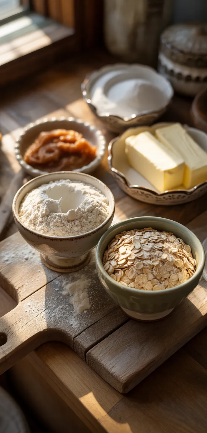 Ingredients photo for Peaches And Cream Crumble Bars Recipe
