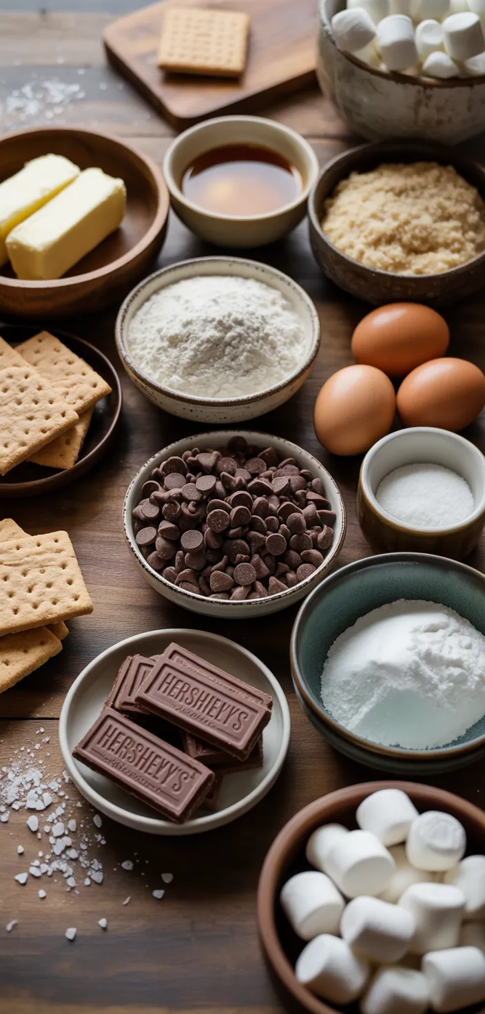 Ingredients photo for S'mores Stuffed Cookies Recipe