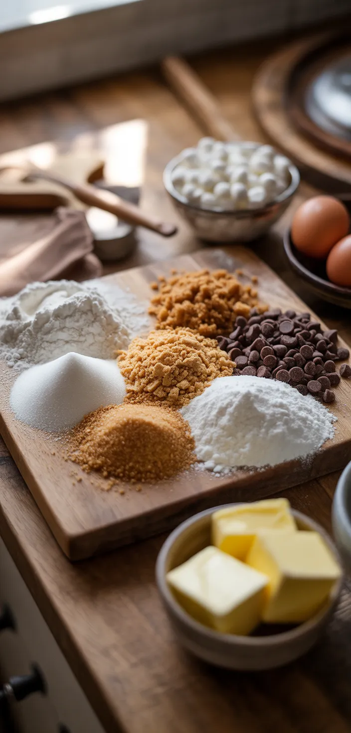 Ingredients photo for The Best S'mores Cookie Bars Recipe