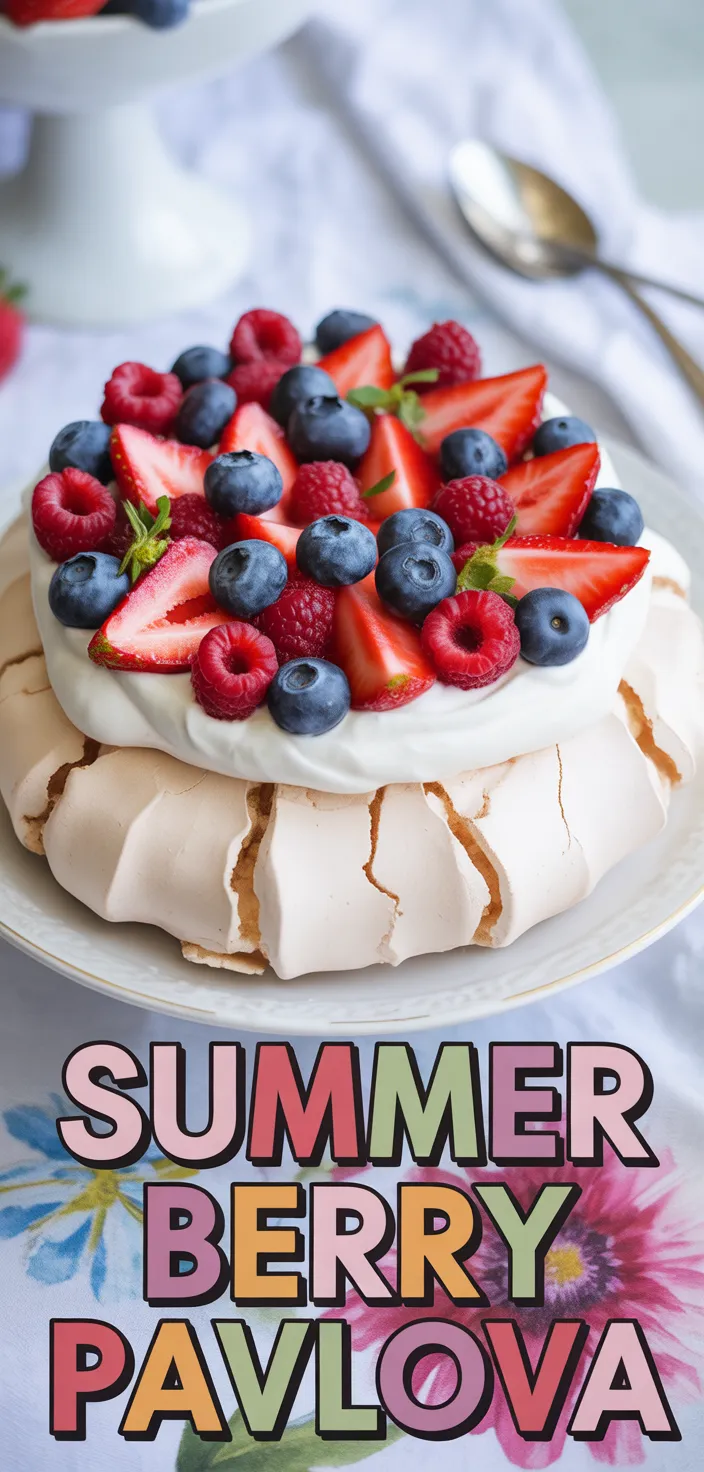 A photo of Summer Berry Pavlova Recipe