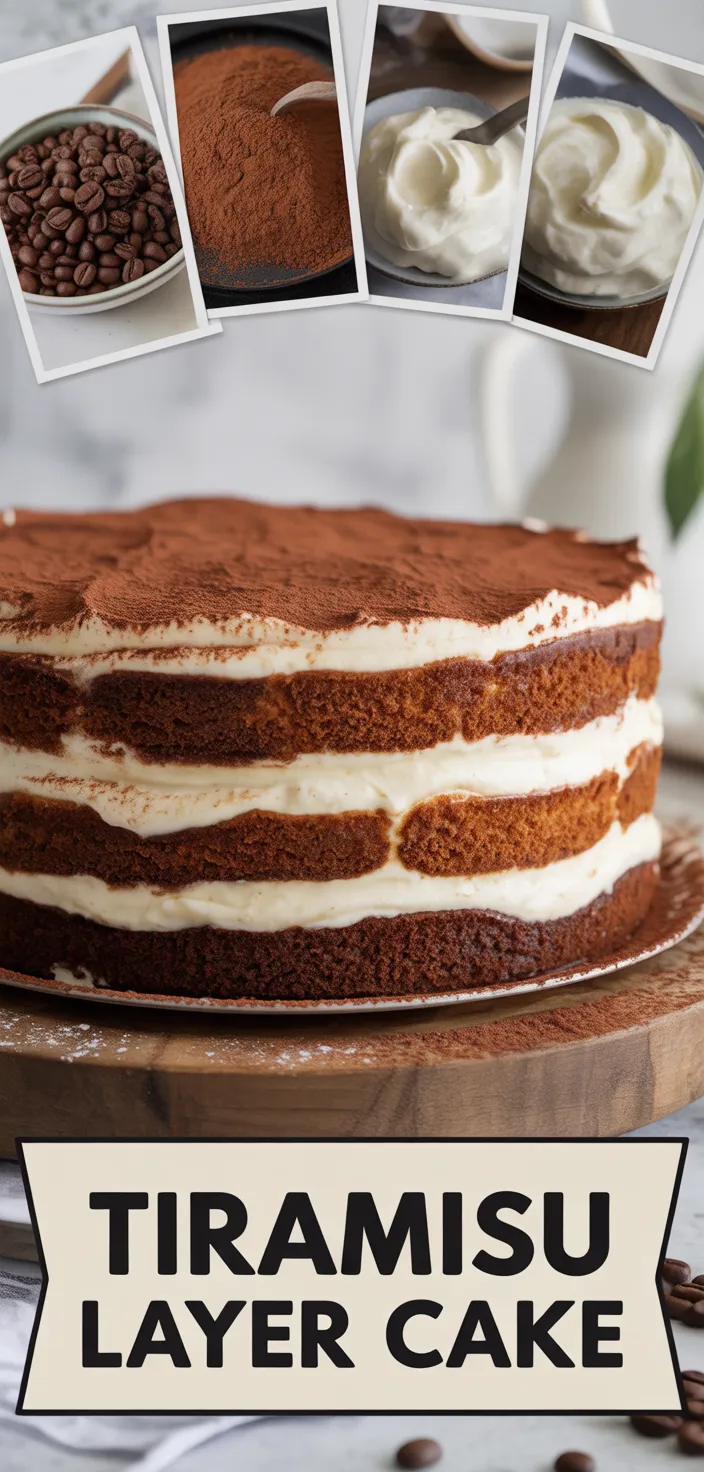 A photo of Tiramisu Layer Cake Recipe