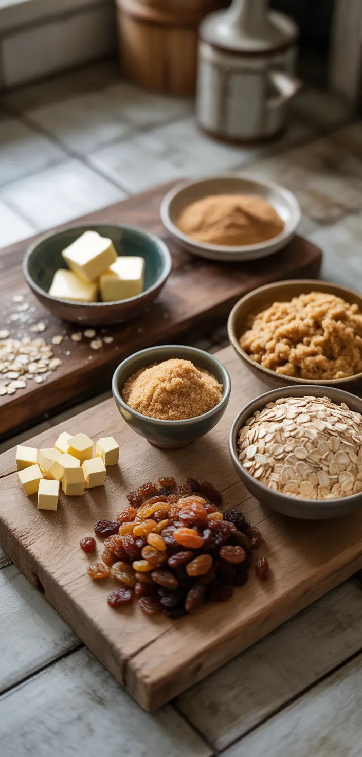 Ingredients photo for Iced Oatmeal Cookie Bars Recipe