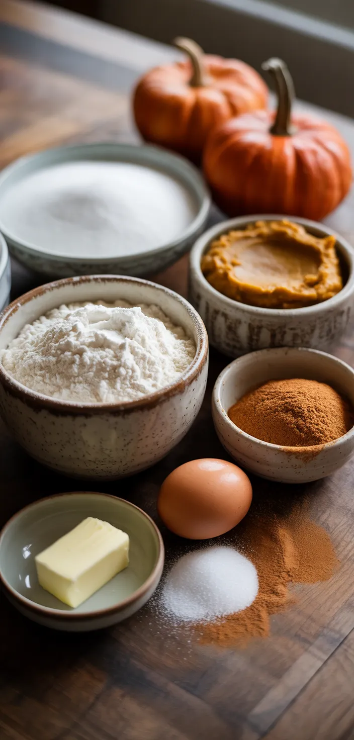 Ingredients photo for Baked Pumpkin Donut Holes Recipe