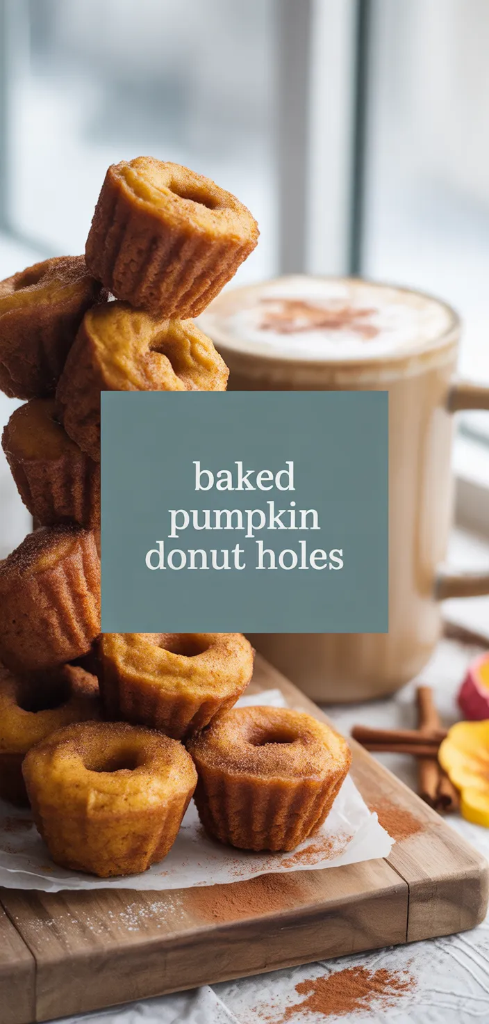 A photo of Baked Pumpkin Donut Holes Recipe