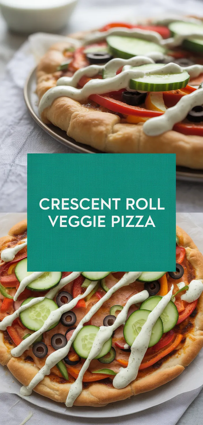 A photo of Easy Cold Veggie Pizza (with Crescent Rolls!) Recipe