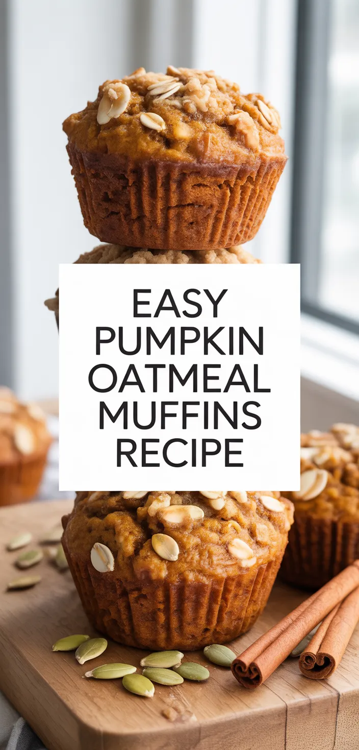 A photo of Easy Pumpkin Oatmeal Muffins Recipe