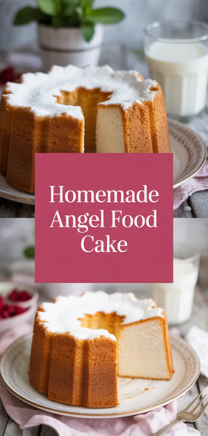 A photo of Homemade Angel Food Cake Recipe