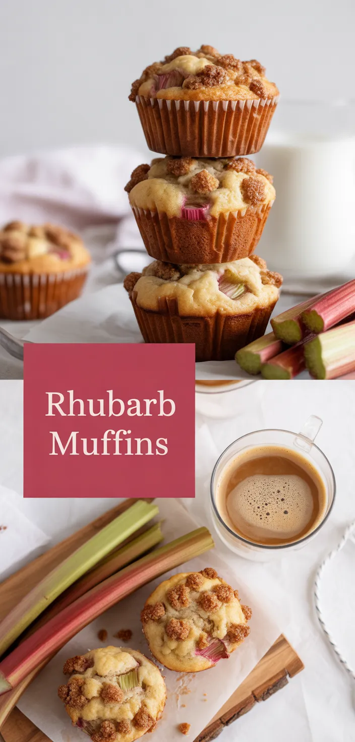 A photo of Rhubarb Muffins Recipe