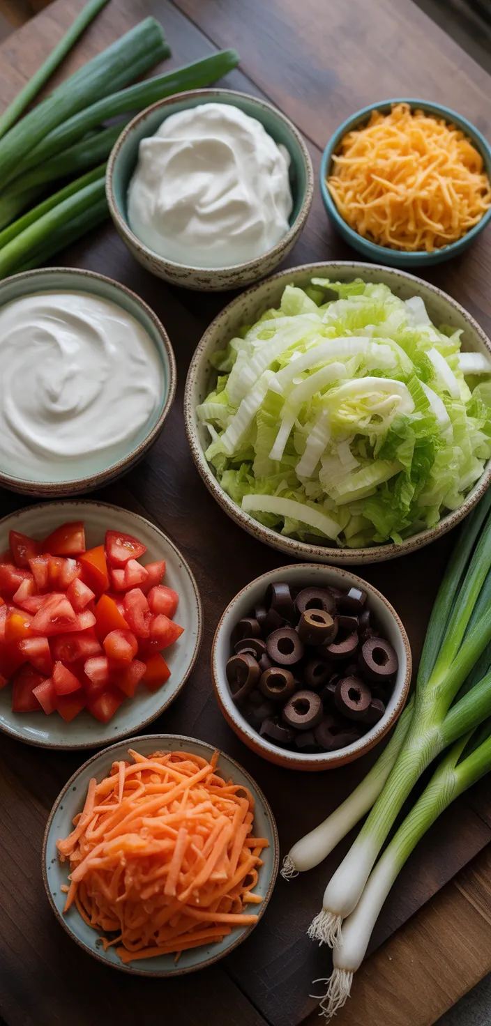 Ingredients photo for Easy Cold Veggie Pizza (with Crescent Rolls!) Recipe