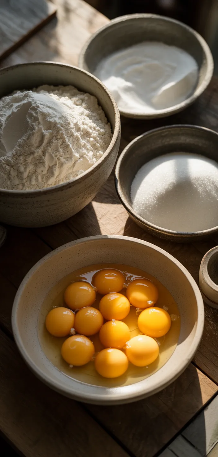 Ingredients photo for Homemade Angel Food Cake Recipe