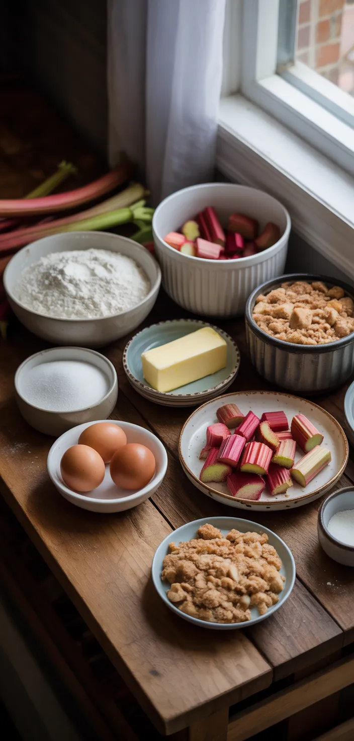 Ingredients photo for Rhubarb Muffins Recipe