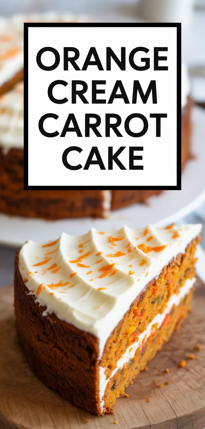 A photo of Carrot Cake With Orange Cream Cheese Frosting Recipe