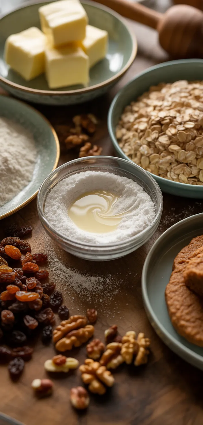Ingredients photo for Old Fashioned Iced Oatmeal Cookies (+ Video) Recipe