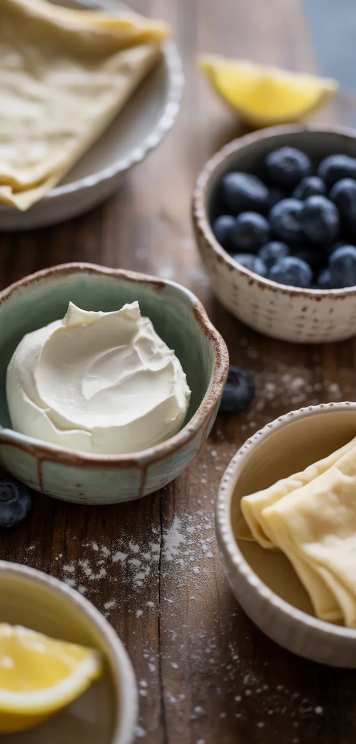 Ingredients photo for Blueberry Cream Cheese Puff Pastry Recipe