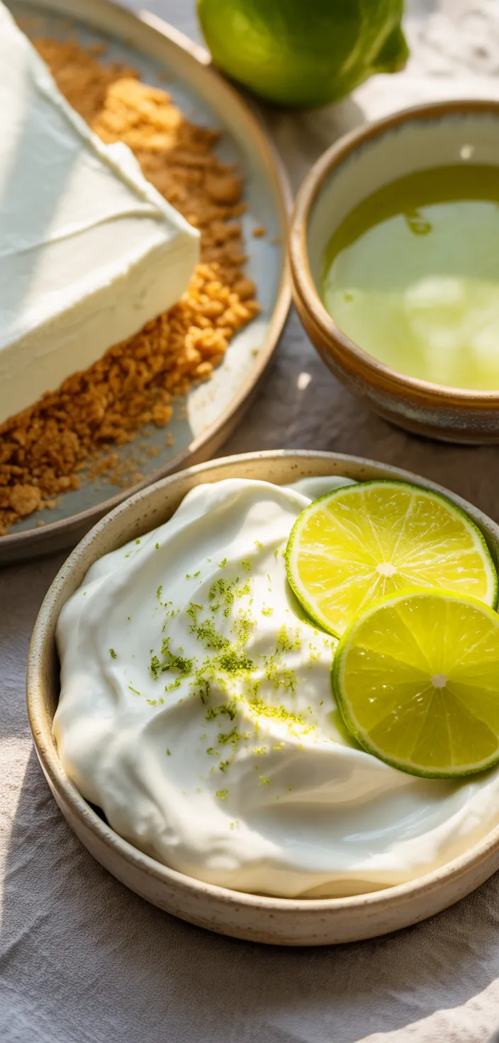 Ingredients photo for No Bake Key Lime Pie Recipe