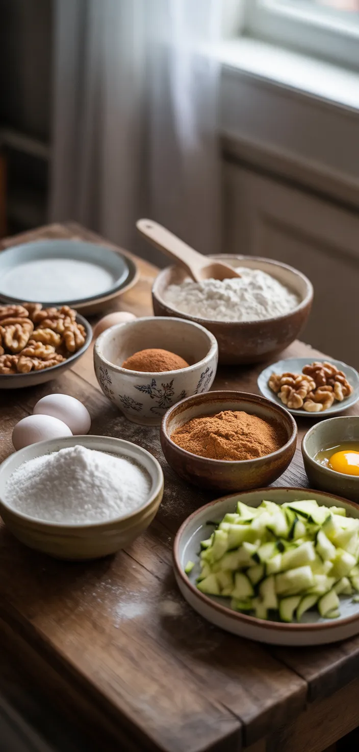 Ingredients photo for Simply Zucchini Muffins Recipe