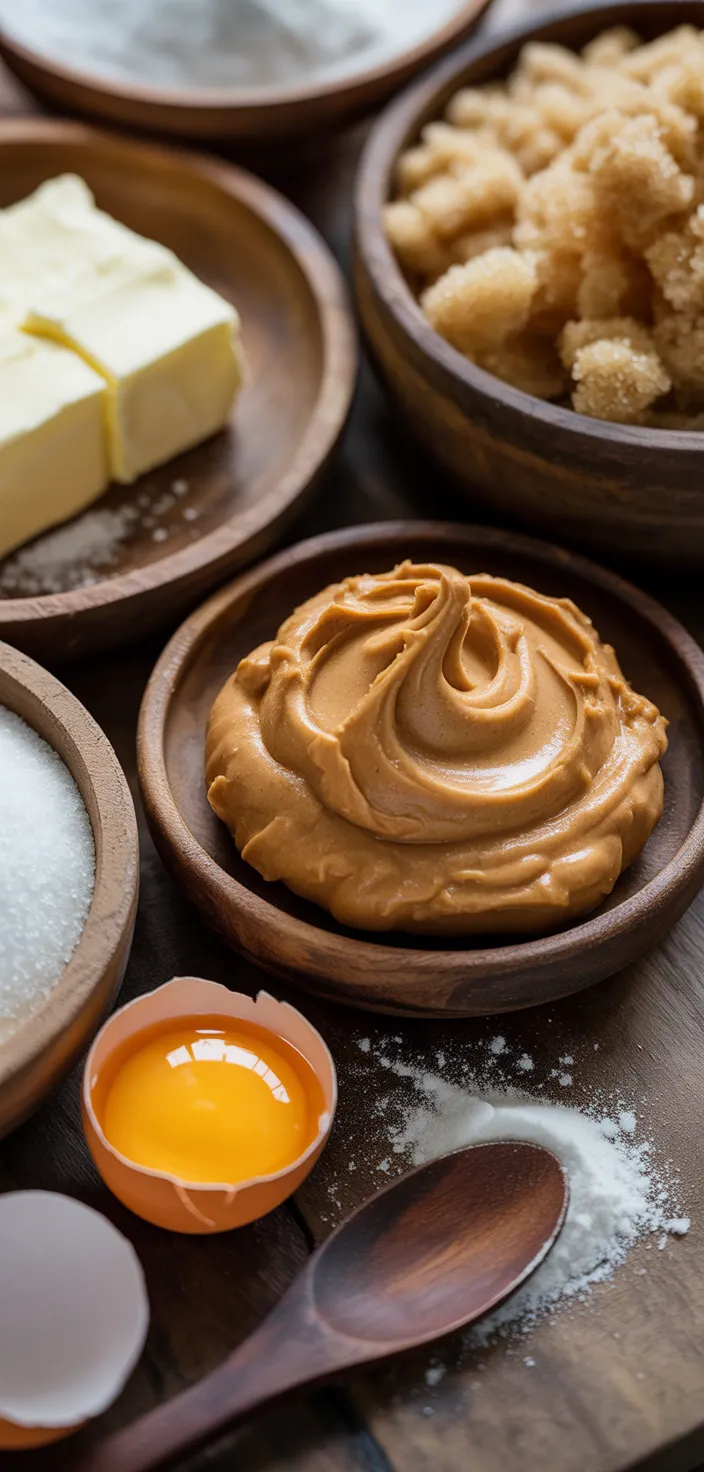Ingredients photo for The BEST Soft And Chewy Peanut Butter Cookies Recipe