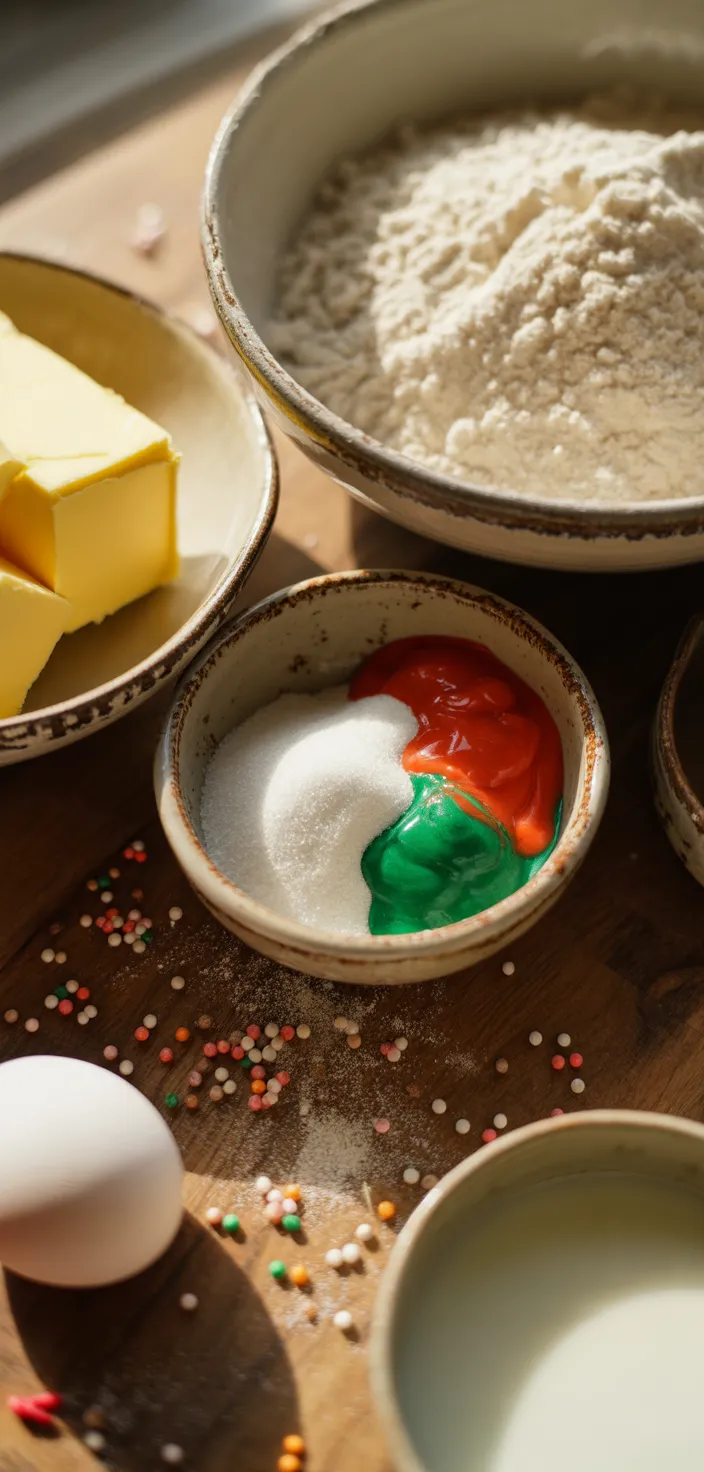 Ingredients photo for Christmas Pinwheel Cookies Recipe