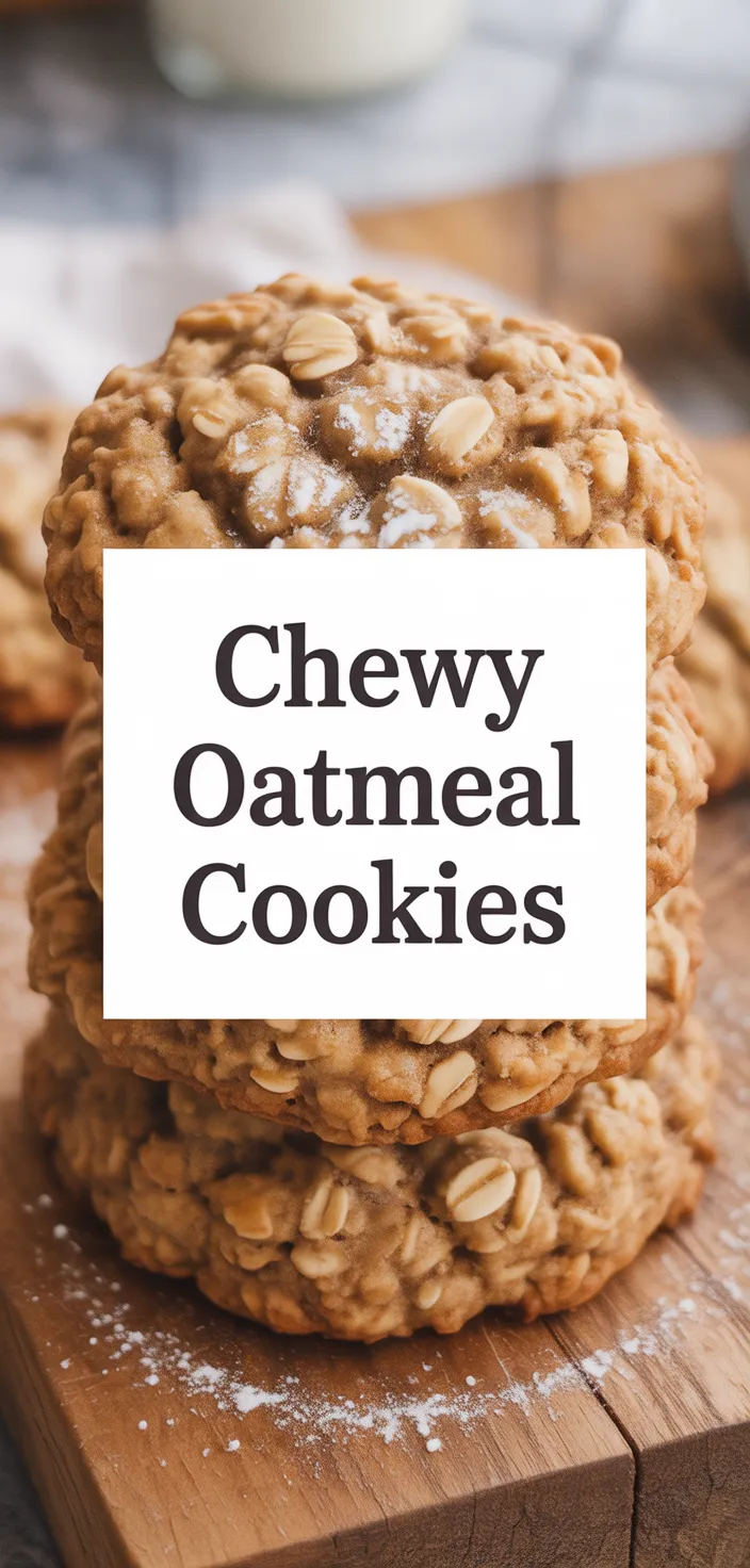 A photo of Chewy & Soft Oatmeal Cookies Recipe