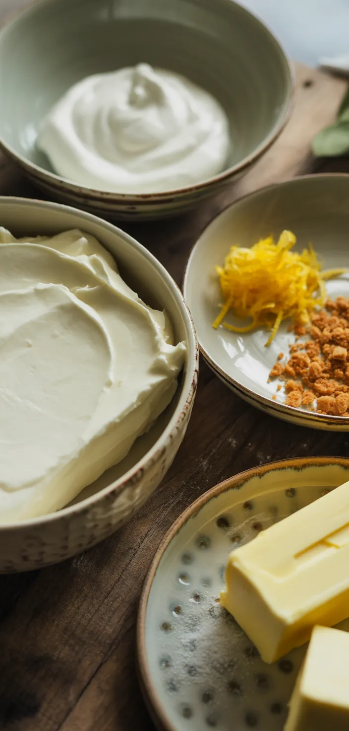 Ingredients photo for Homemade New York Style Cheesecake Recipe