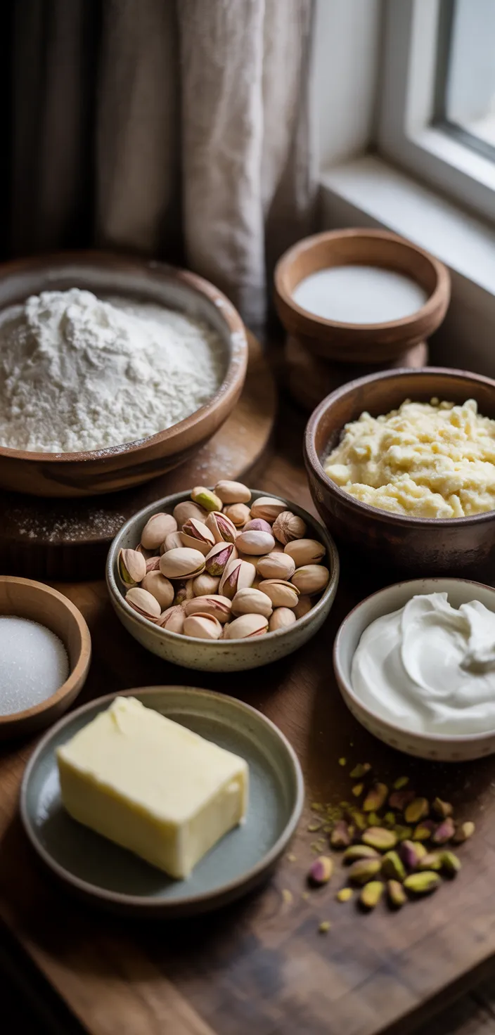 Ingredients photo for Pistachio Cake (Deliciously Moist!) Recipe