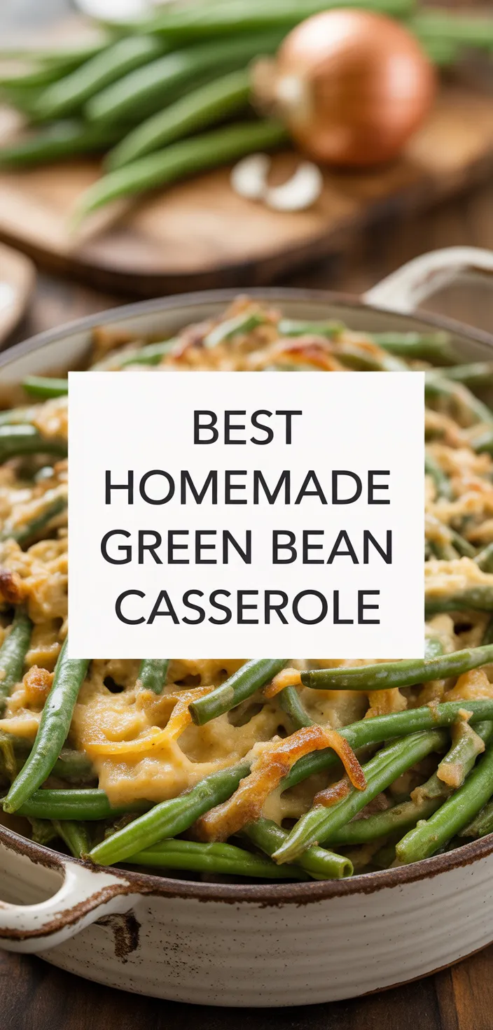 A photo of Best Homemade Green Bean Casserole Recipe