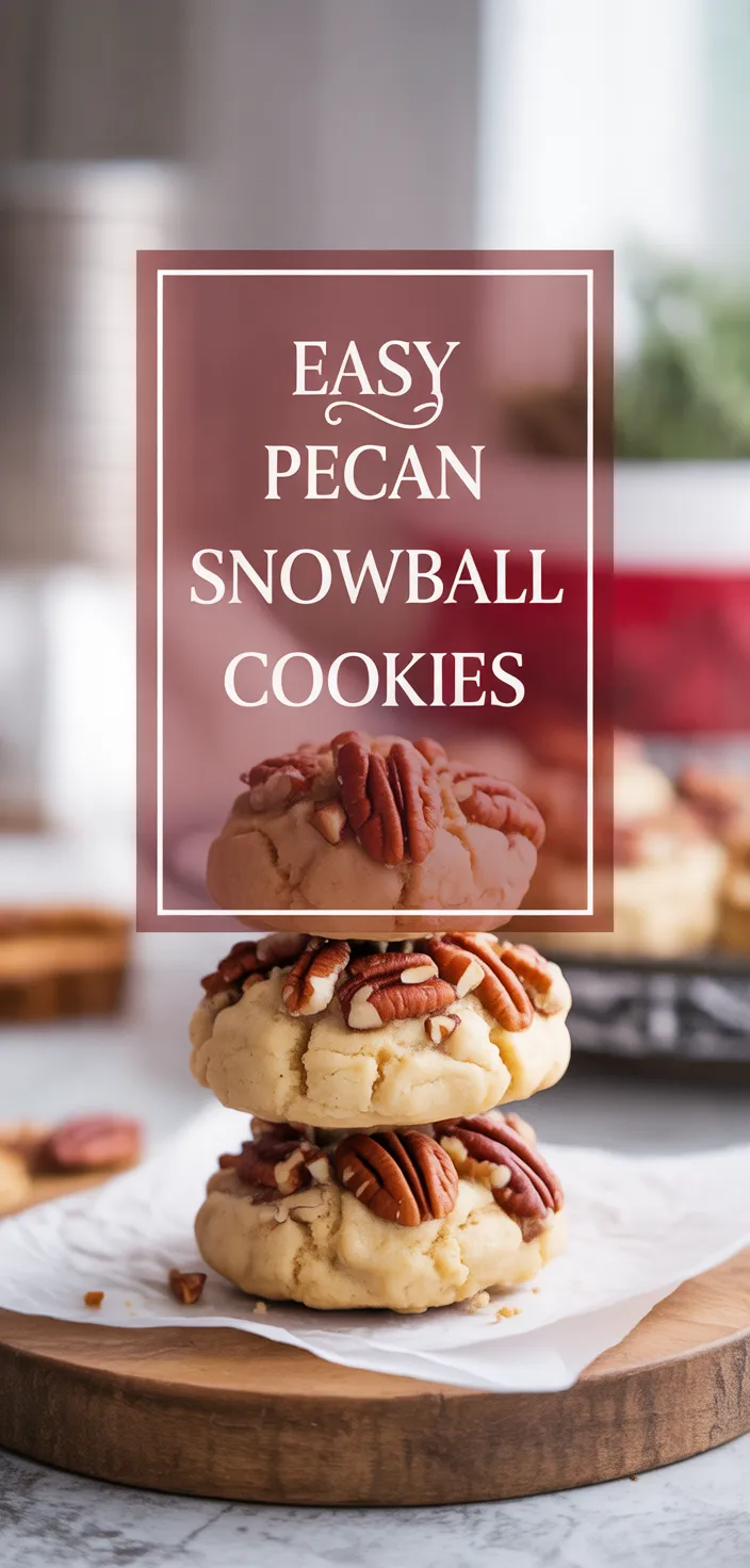 A photo of Easy Pecan Snowball Cookies Recipe