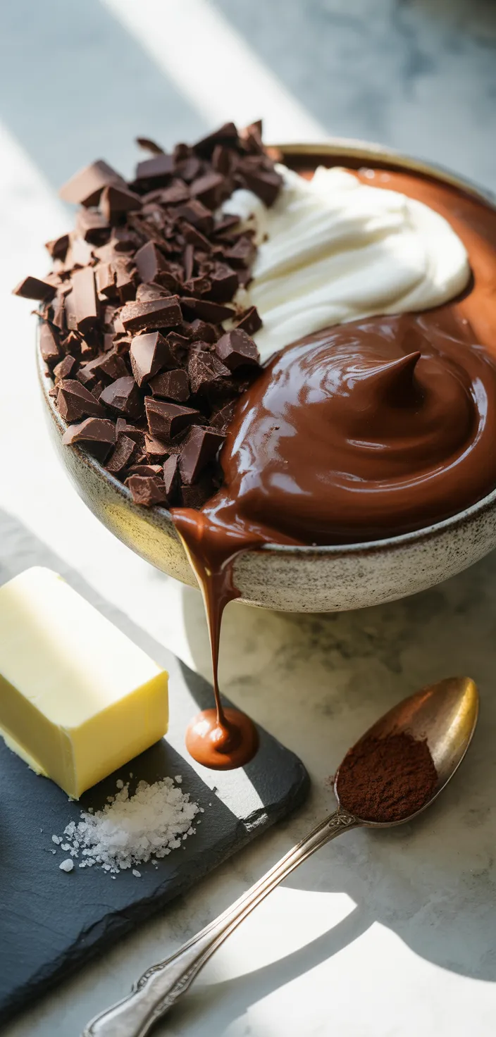Ingredients photo for Easy Whipped Chocolate Nutella Ganache Frosting Recipe