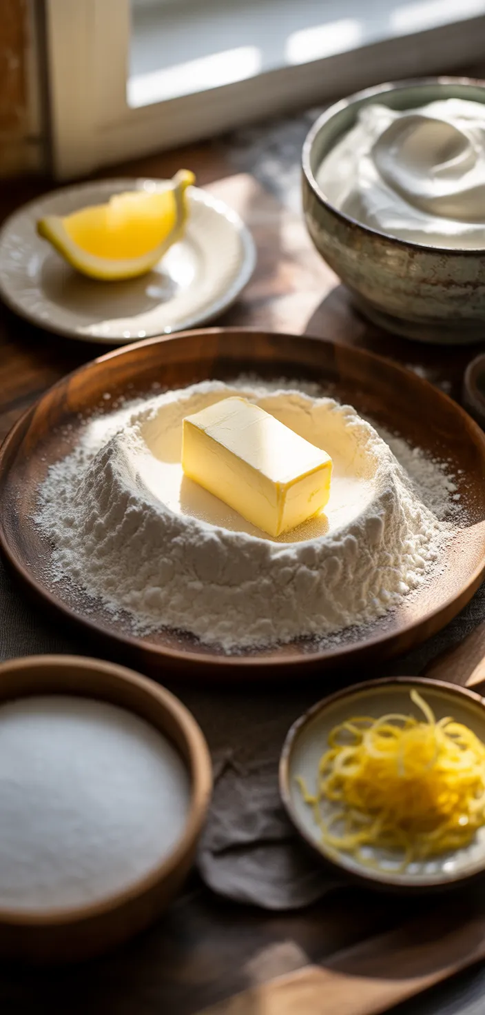 Ingredients photo for Italian Lemon Pound Cake Recipe