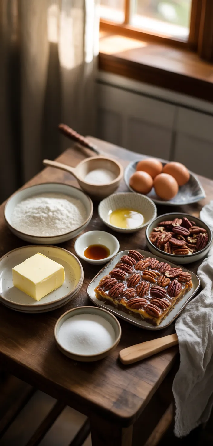 Ingredients photo for Pecan Pie Bars Recipe