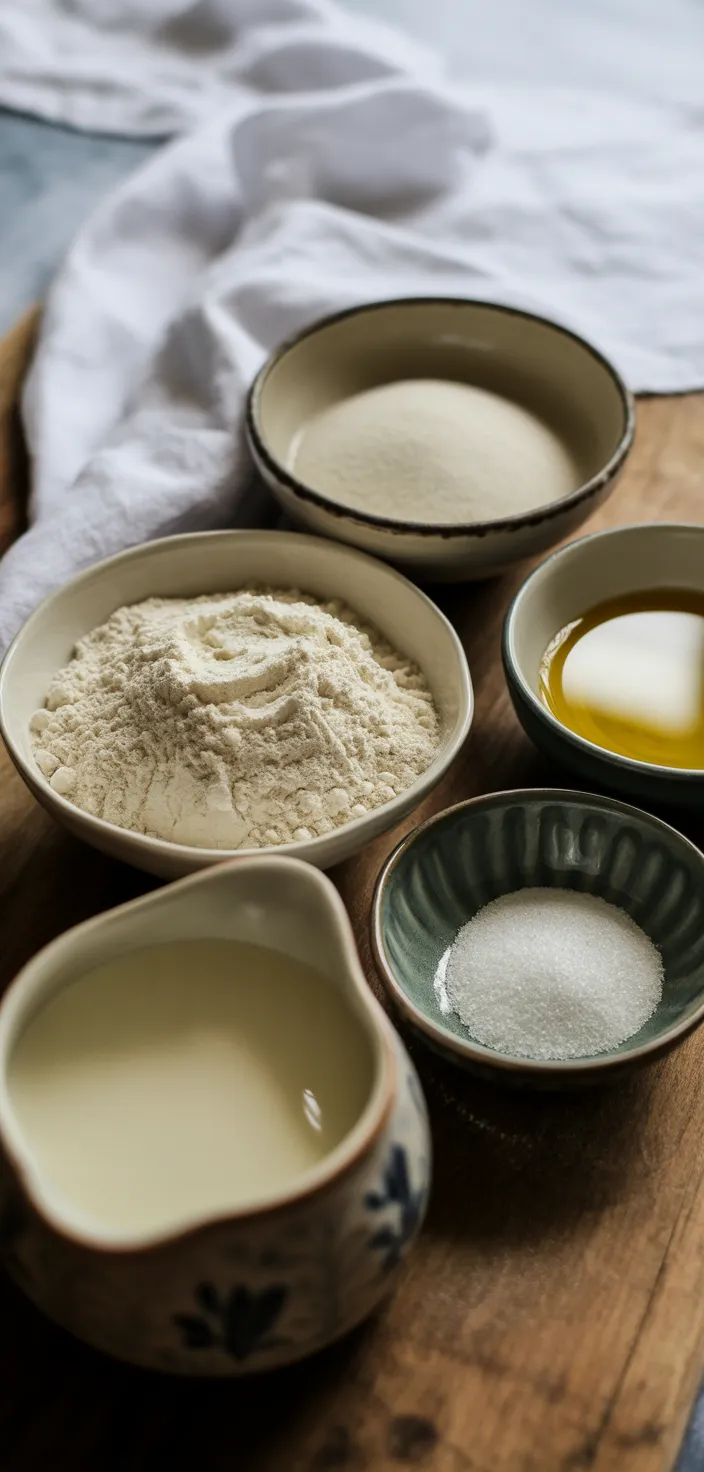 Ingredients photo for Sandwich Bread WITHOUT Yeast (Quick & Easy ) Recipe