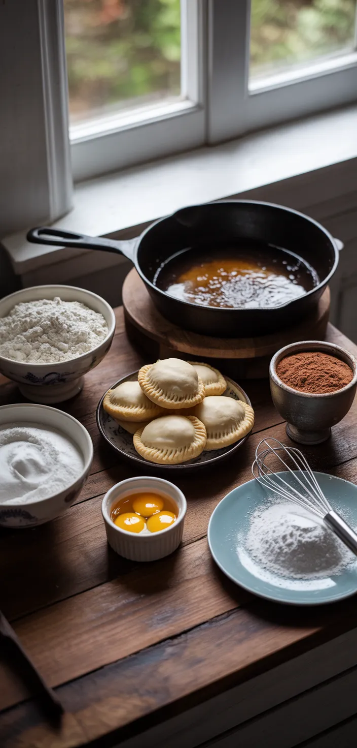 Ingredients photo for Chocolate Fried Hand Pies Recipe