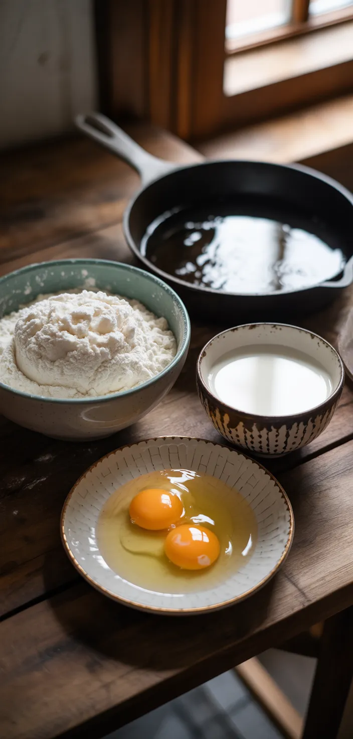 Ingredients photo for Easy Funnel Cake Recipe