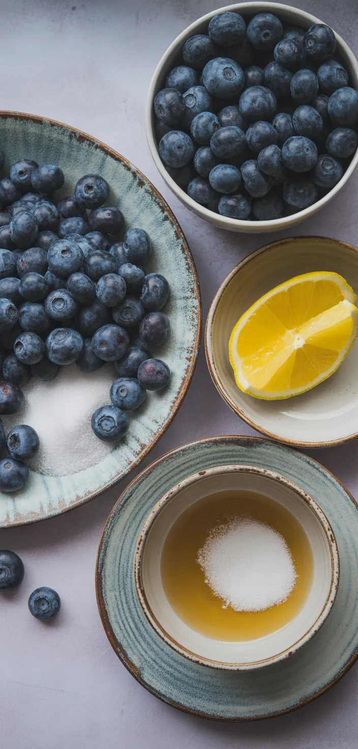 Ingredients photo for Easy Homemade Blueberry Sauce Recipe!