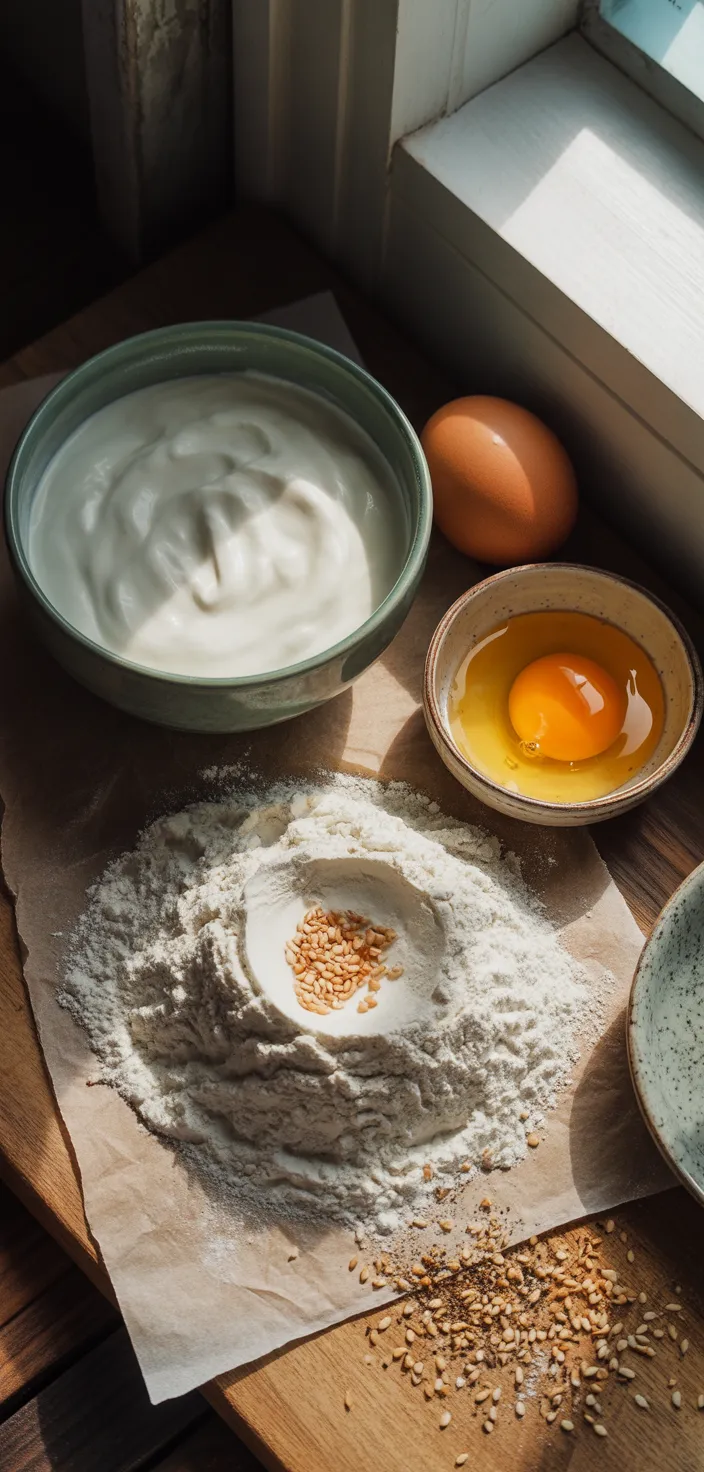Ingredients photo for Fluffy & Healthy Greek Yogurt Bagels Recipe