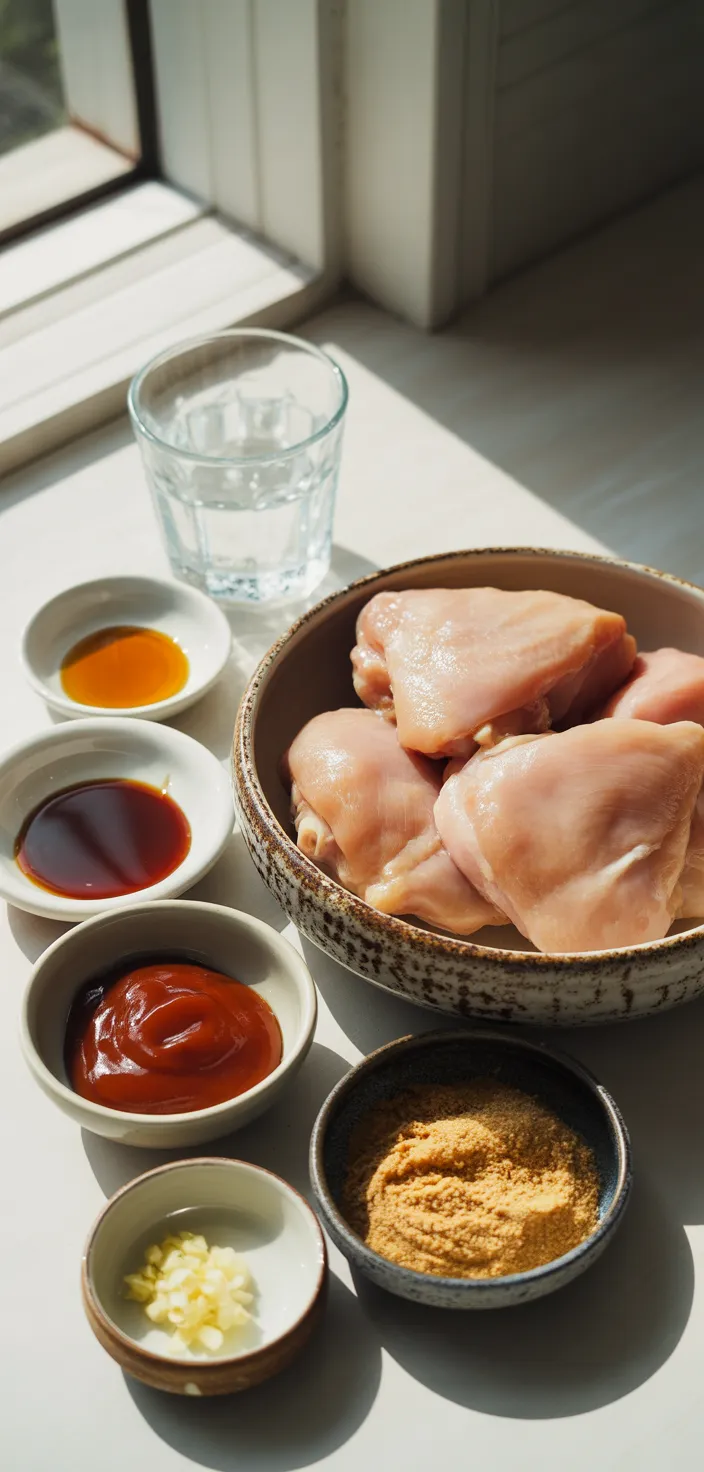 Ingredients photo for Myn Crock Pot Honey Garlic Chicken Is Sweet, Savory, And Hassle Recipe
