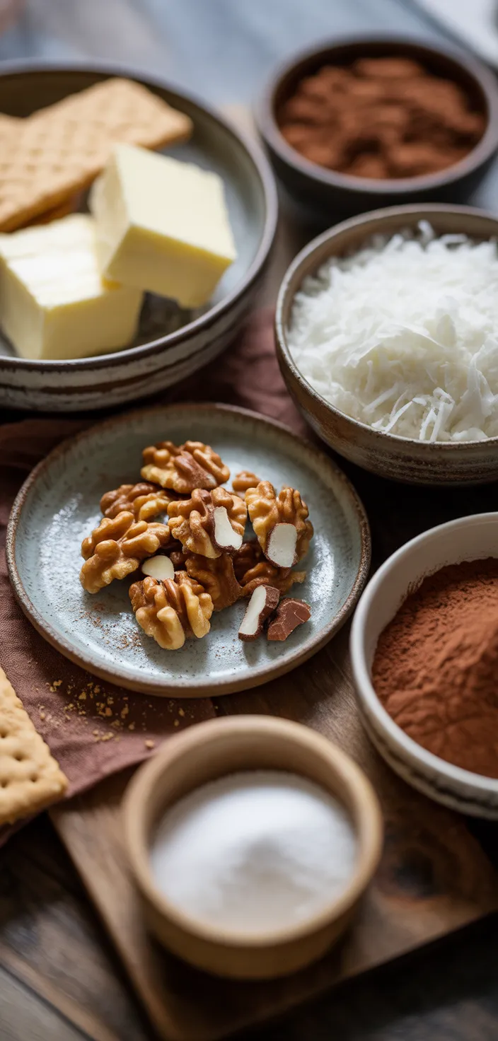 Ingredients photo for Nanaimo Bars Recipe