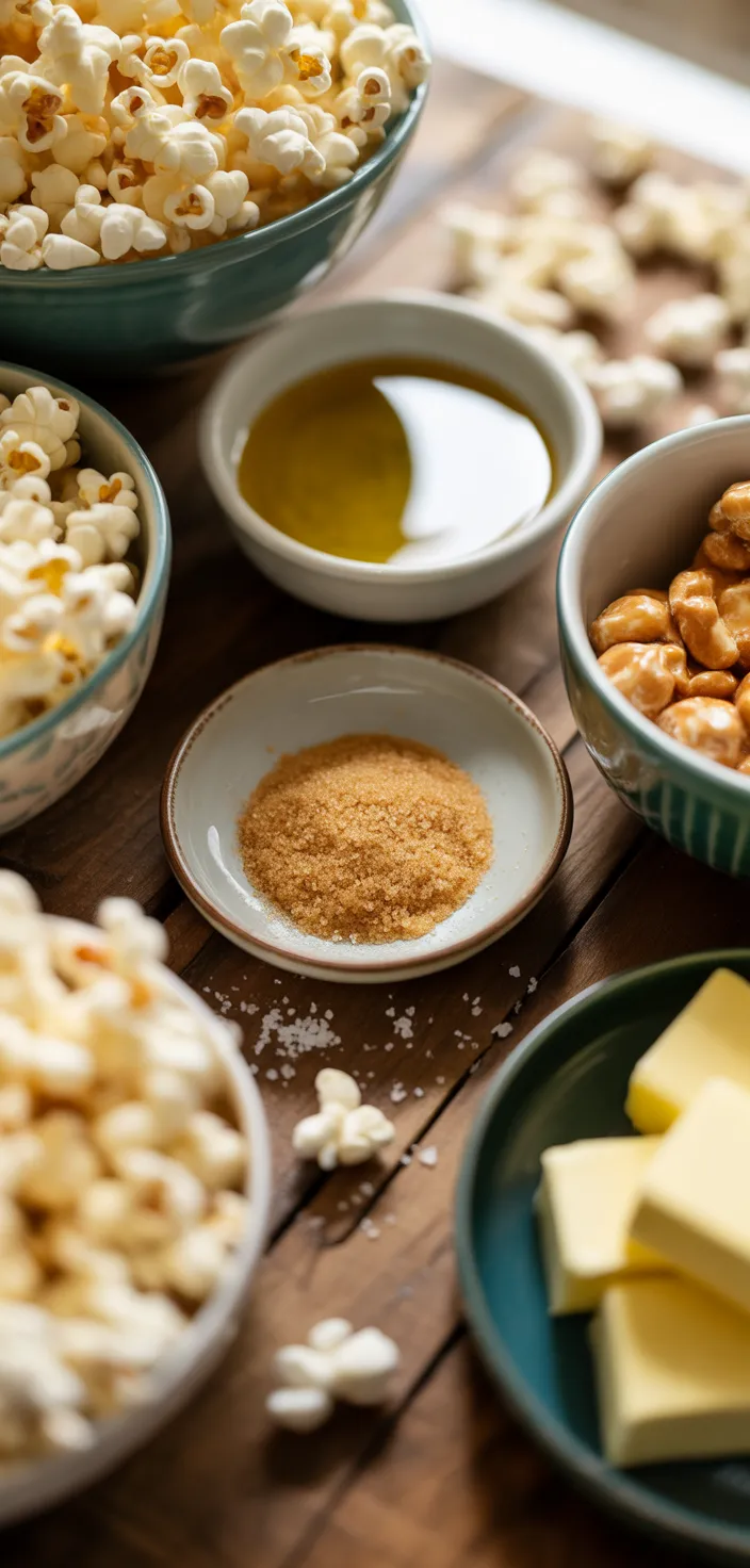 Ingredients photo for The BEST Caramel Popcorn (Caramel Corn) Recipe