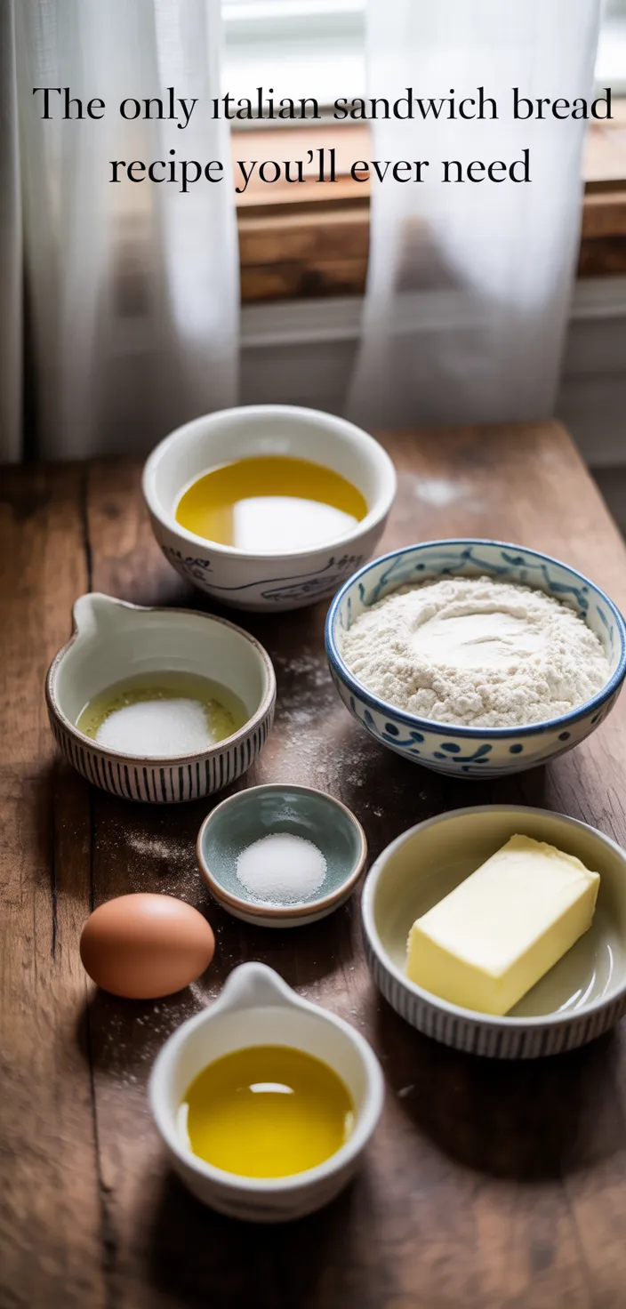Ingredients photo for The Only Italian Sandwich Bread Recipe You'll Ever Need
