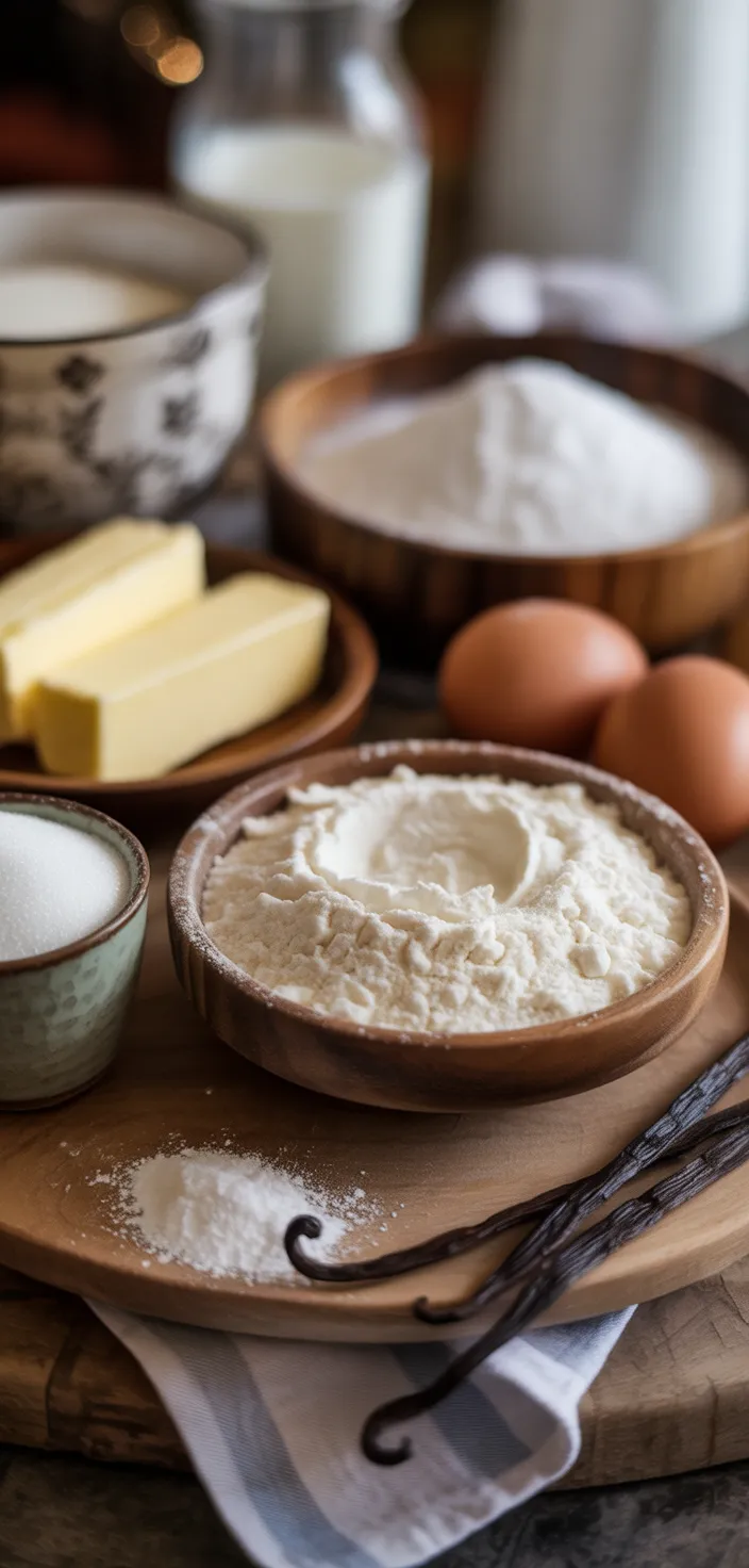 Ingredients photo for These Bakery Style Vanilla Cupcakes Are An Easy Homemade Recipe.