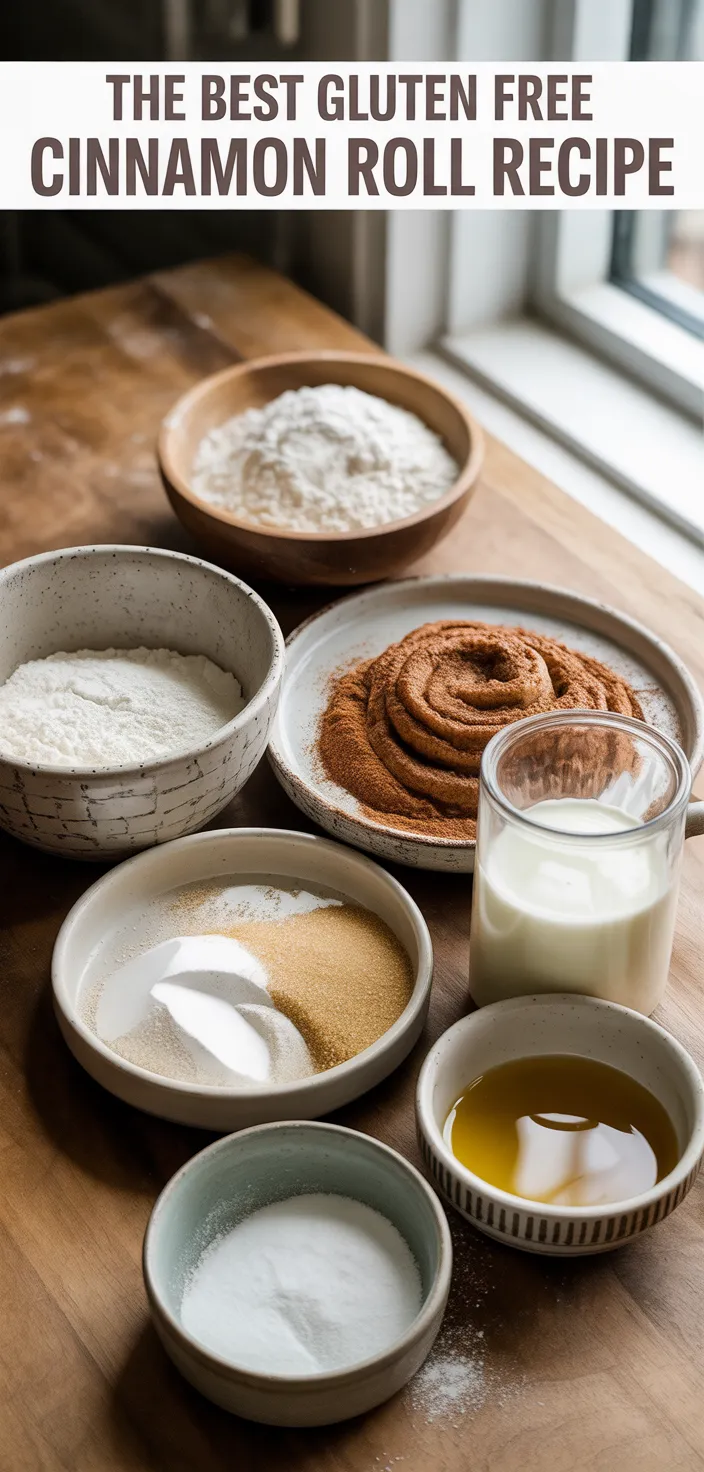 Ingredients photo for The Best Gluten Free Cinnamon Roll Recipe