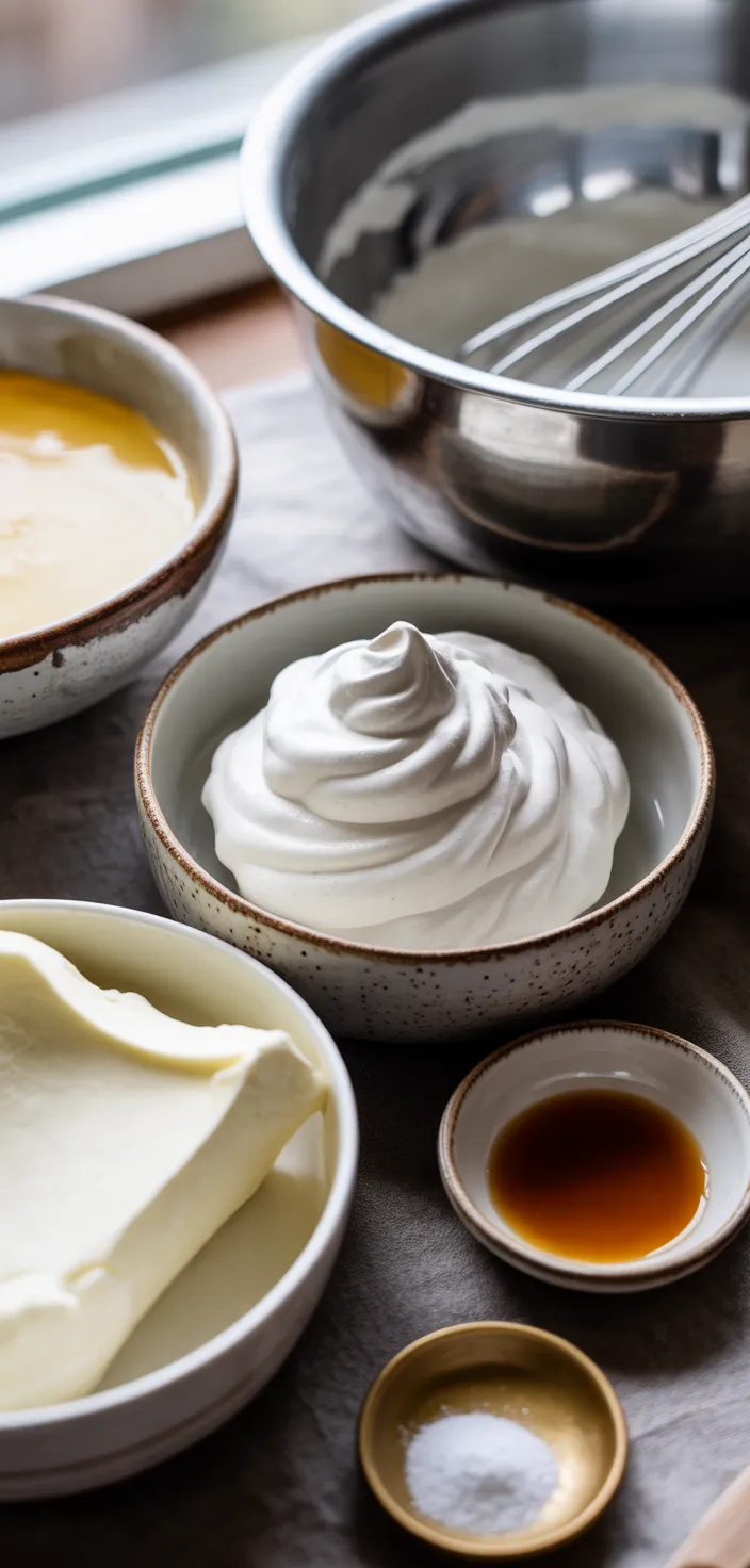 Ingredients photo for Whipped Cream Cream Cheese Frosting Recipe
