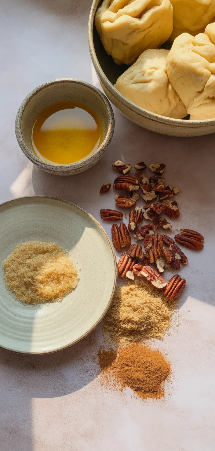 Ingredients photo for Easy Pecan Sticky Buns Recipe