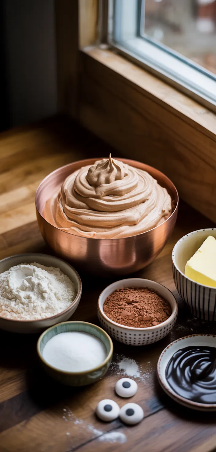 Ingredients photo for Halloween Mummy Cupcakes Recipe