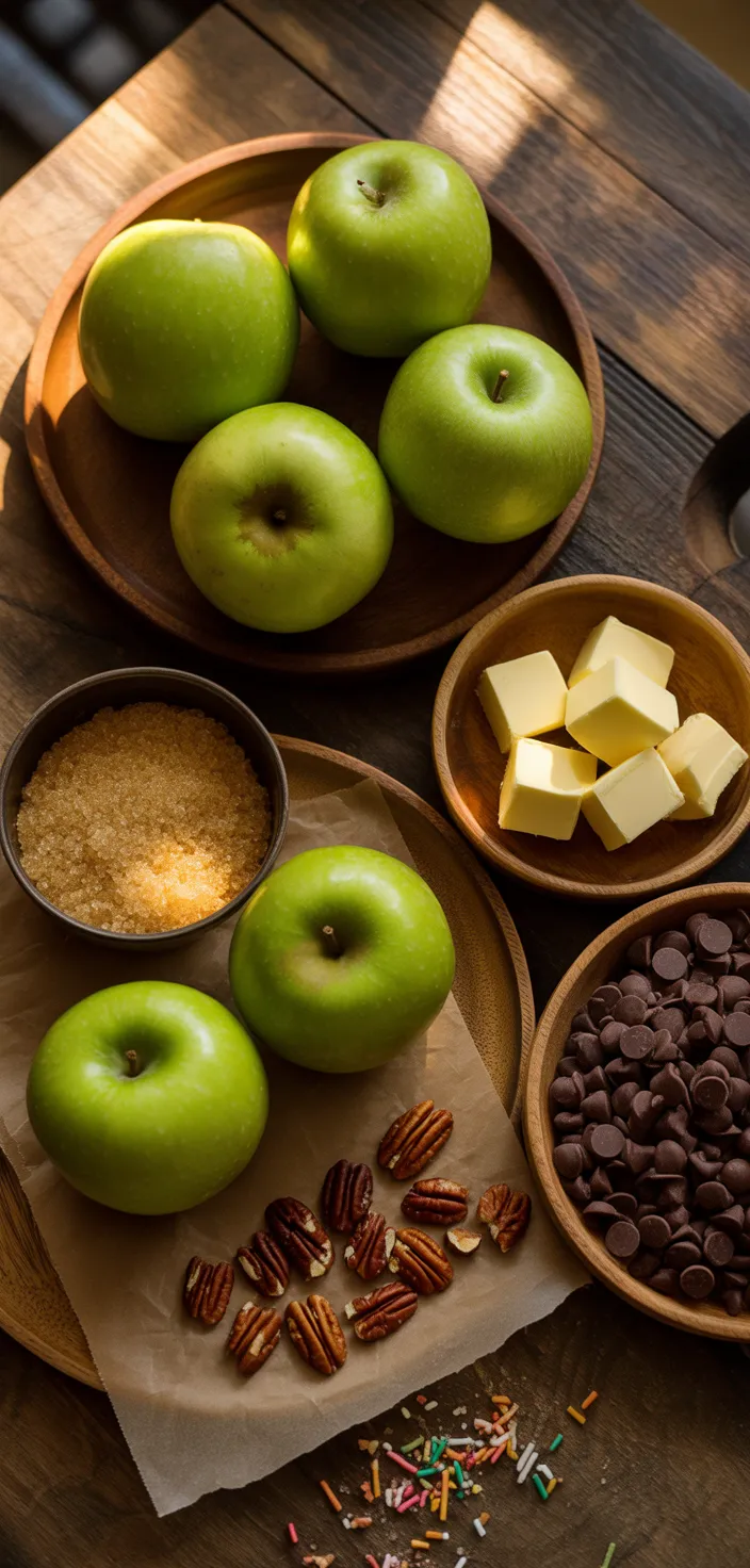 Ingredients photo for How To Make Gourmet Caramel Apples Recipe
