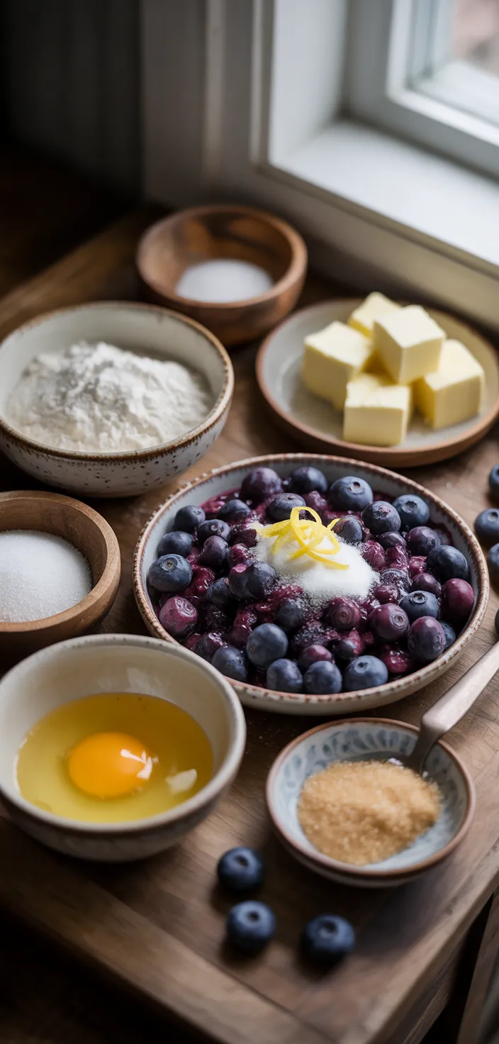 Ingredients photo for Mini Blueberry Galettes Recipe