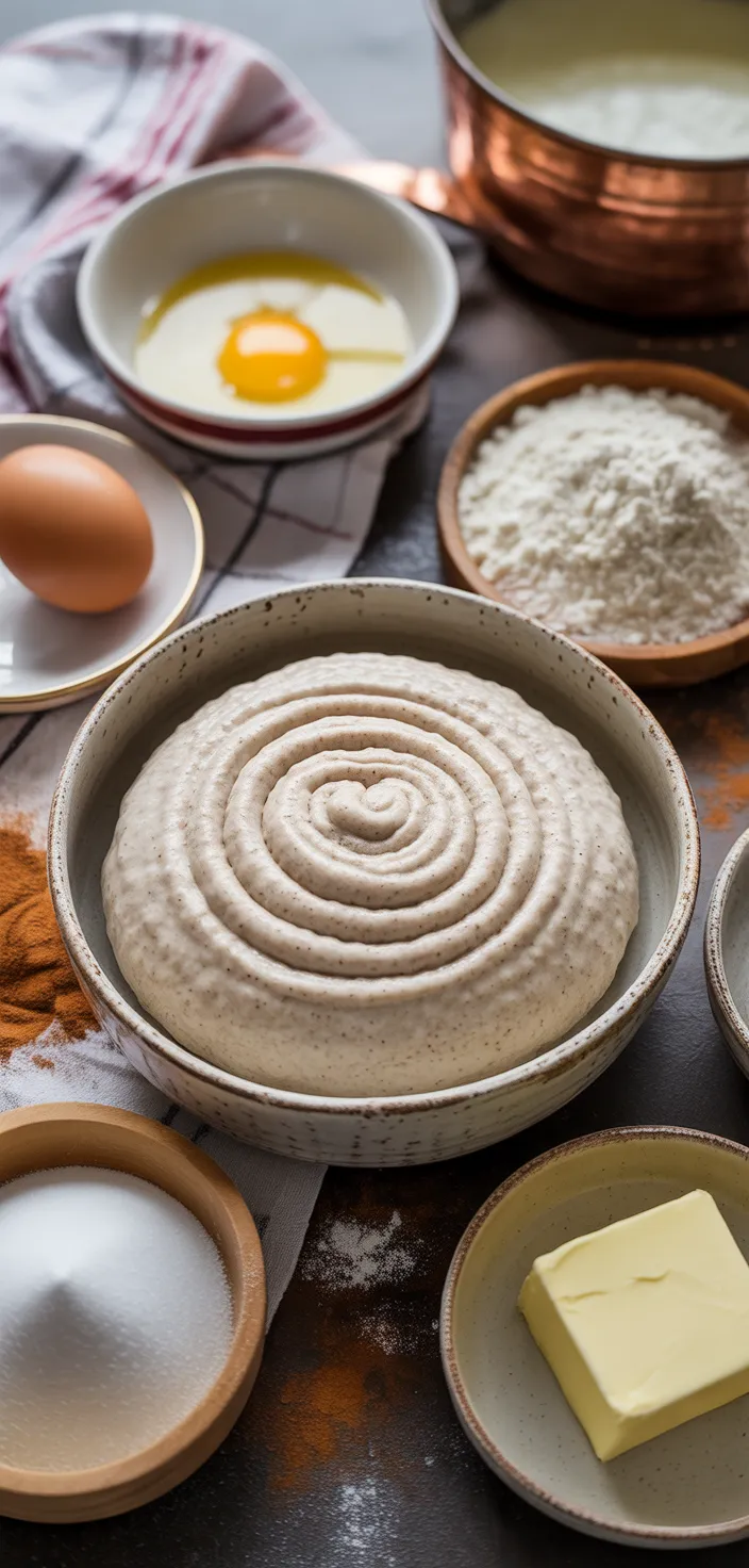 Ingredients photo for Overnight Sourdough Cinnamon Rolls With A Vanilla Buttercream Icing! Recipe