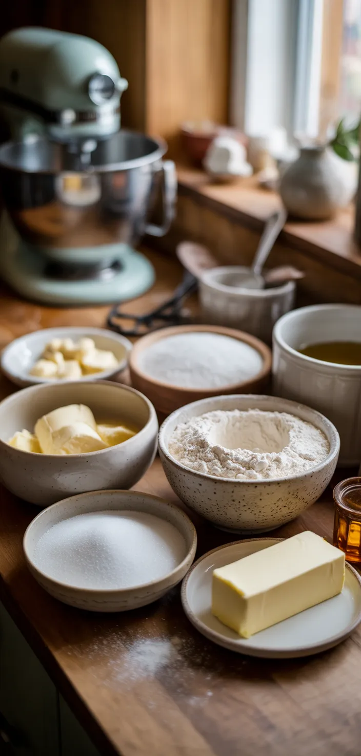 Ingredients photo for Vanilla Sourdough Sugar Cookie Bars Recipe